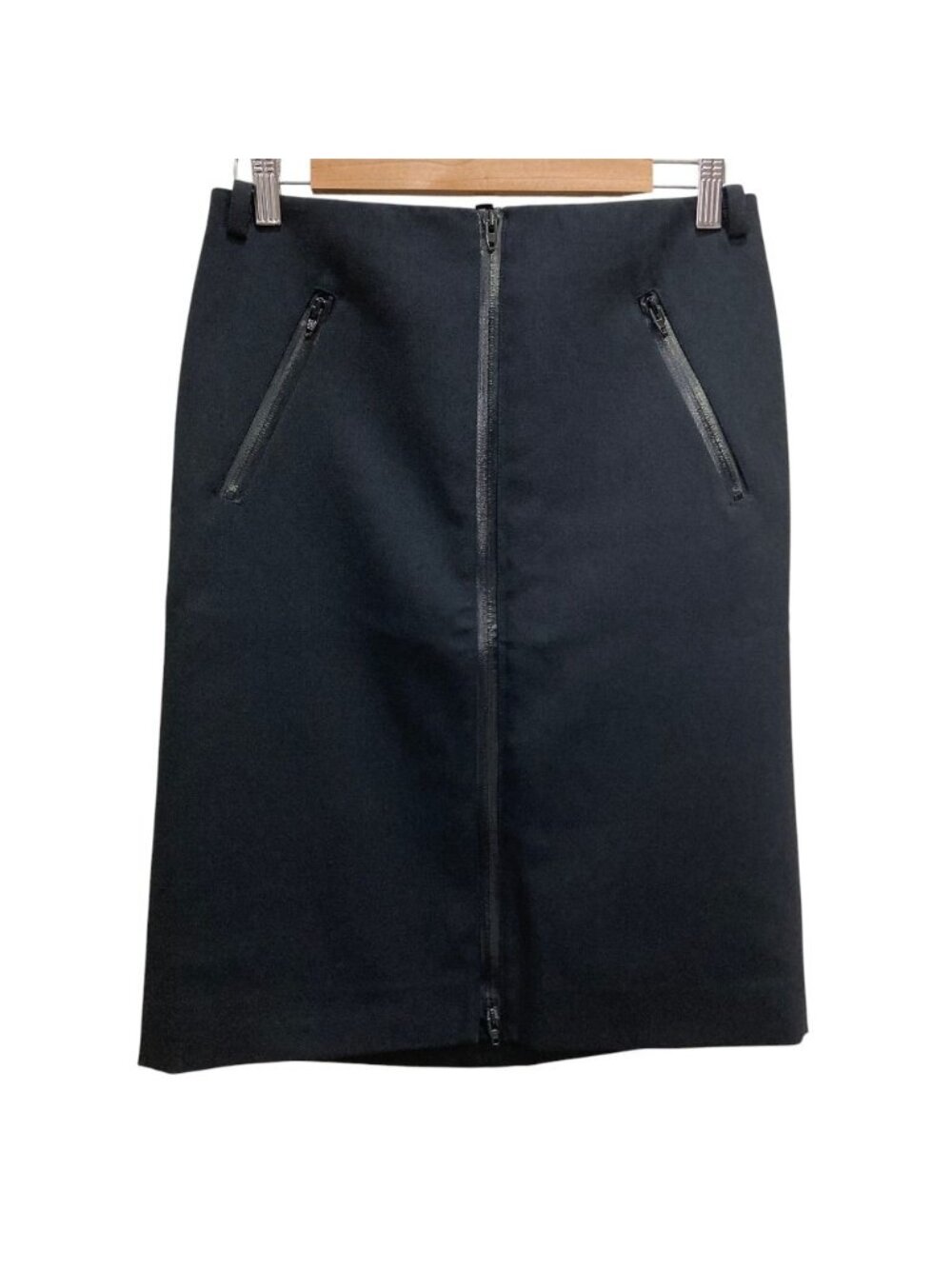 Gucci Front Zip Tight Skirt 38 Black